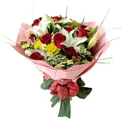 kar���k gerbera mevsim �i�ek buketi Ankara �i�ek�i firmam�zdan