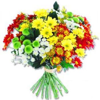 Ankara Aya� �entepe �i�ek�i firma �r�n�m�z rengarenk kar���k mevsim �i�ek buketi